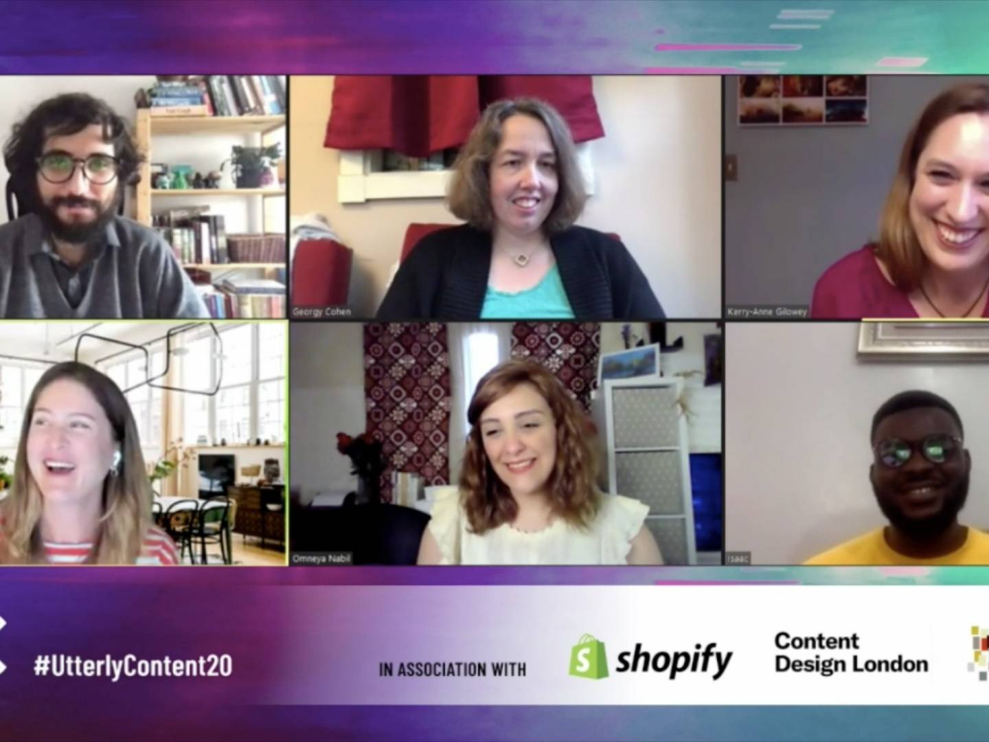 The panel where Omneya - bottom centre - shared her content and blog writing tips