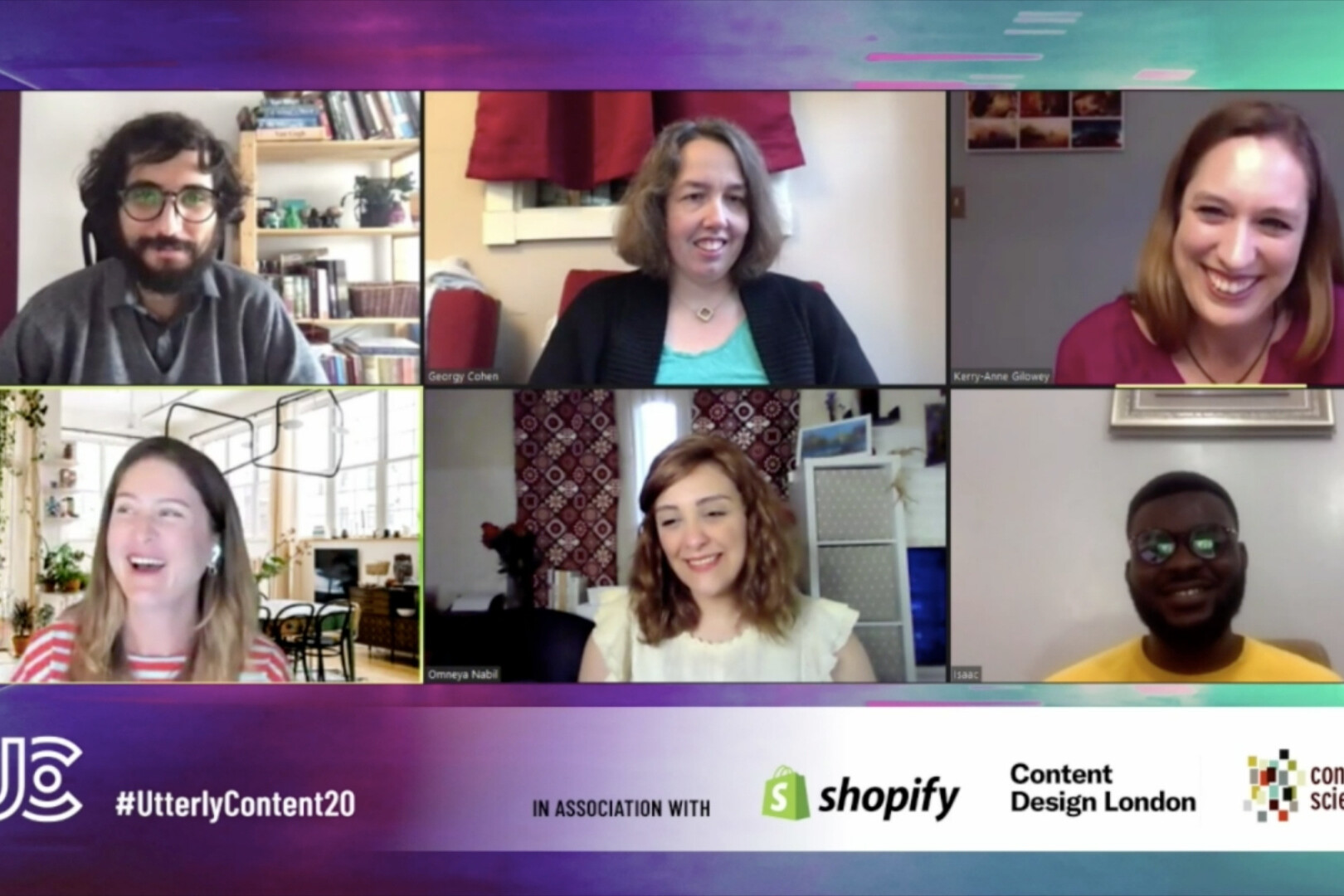 The panel where Omneya - bottom centre - shared her content and blog writing tips