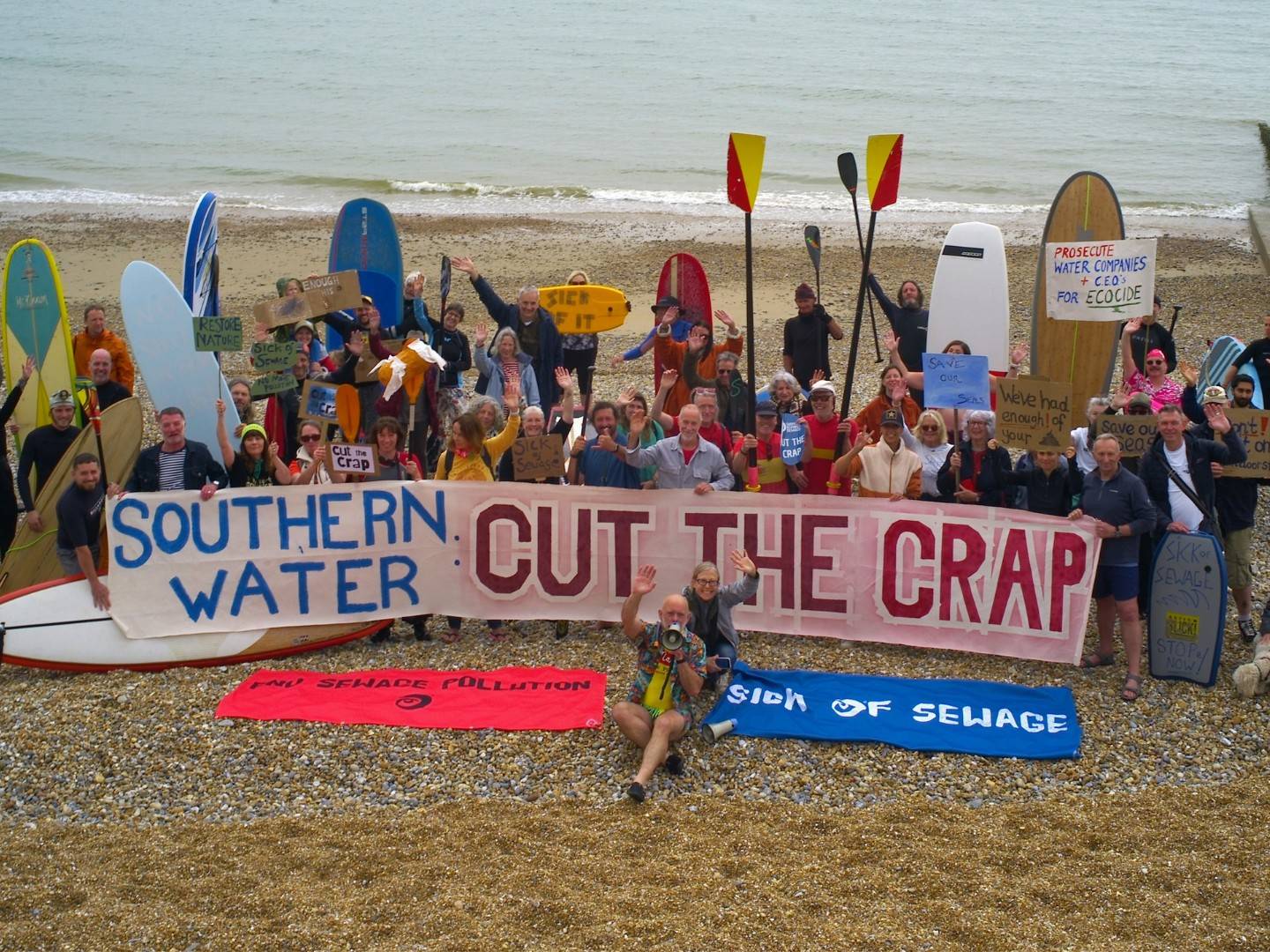 My collaborative research approach involved organising a Surfers Against Sewage protest