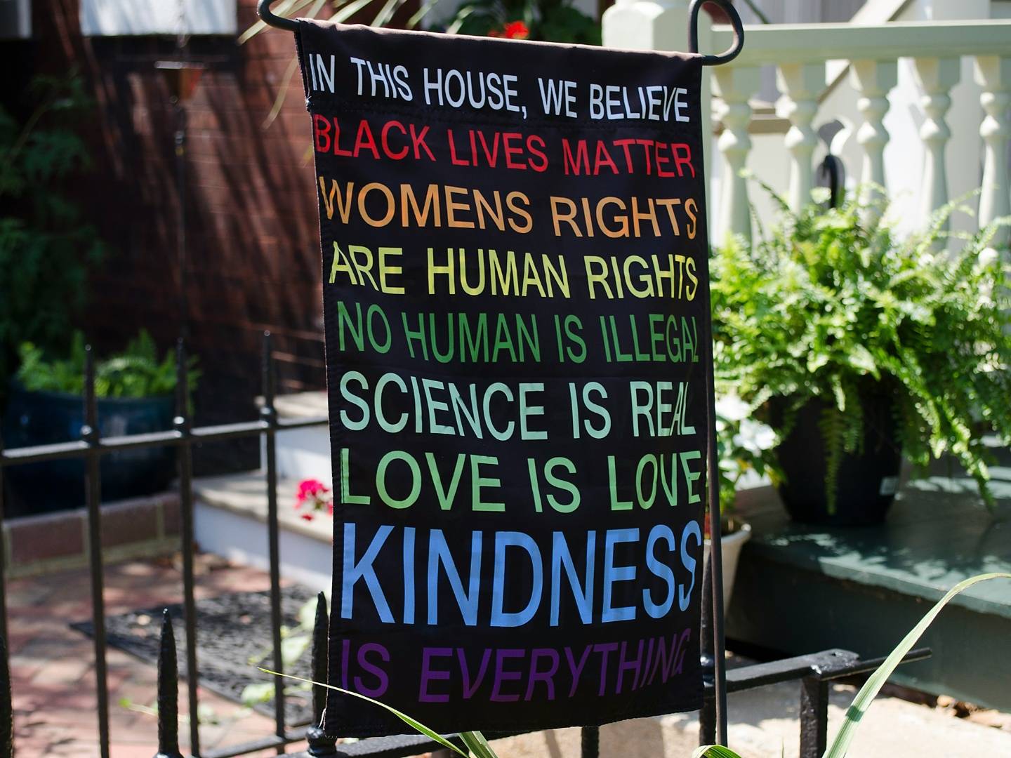 Campaign Lab supports progressive values such as the ones espoused in this garden flag