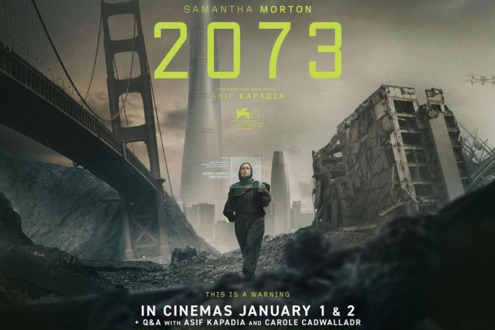 The film 2073 depicts the world under techno-fascism