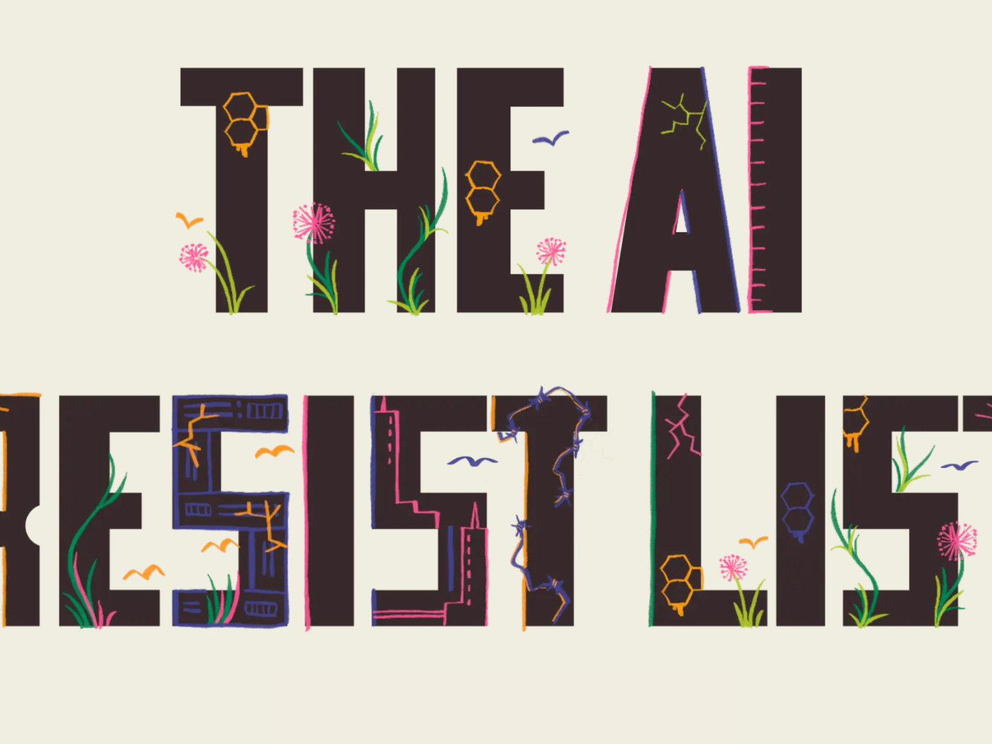 The resist list aims to challenge the dominant AI narrative