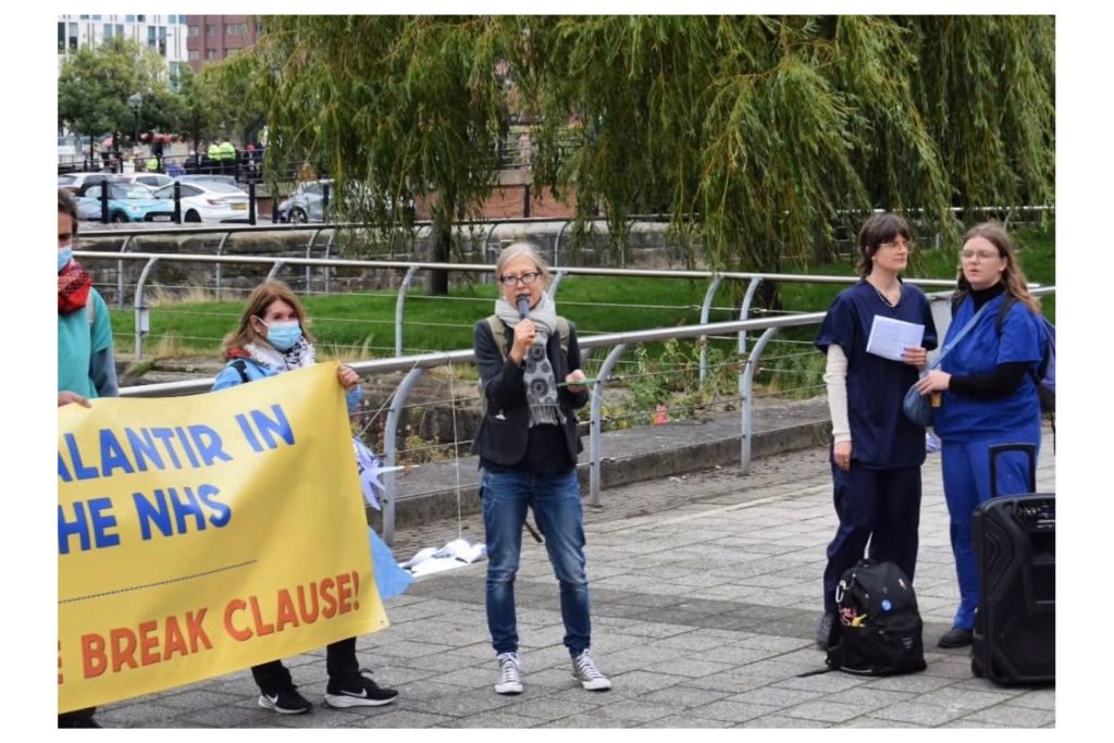 Labour Party Conference - No Palantir in the NHS demo